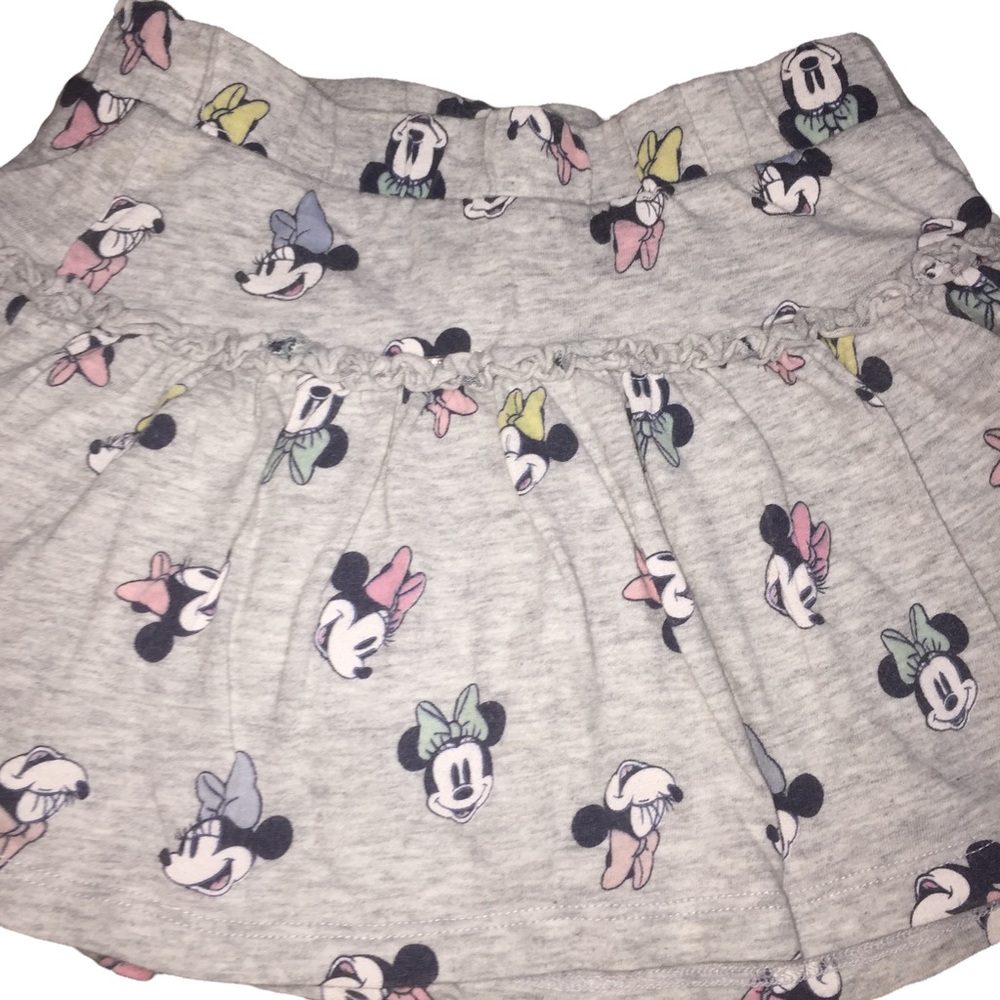 Minnie Mouse Gray Skort Size 4T Cotton Comfy Disney - Picture 2 of 4